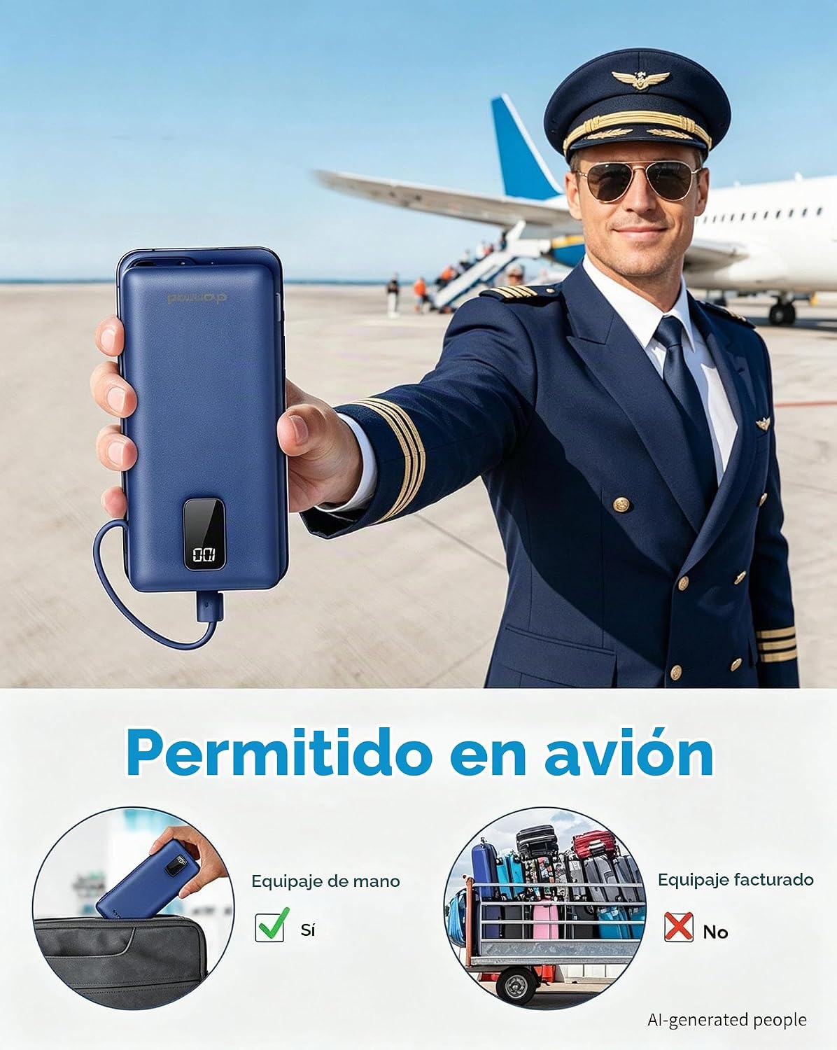 charmast Banco portátil 10000mAh del poder del cargador con el ench...