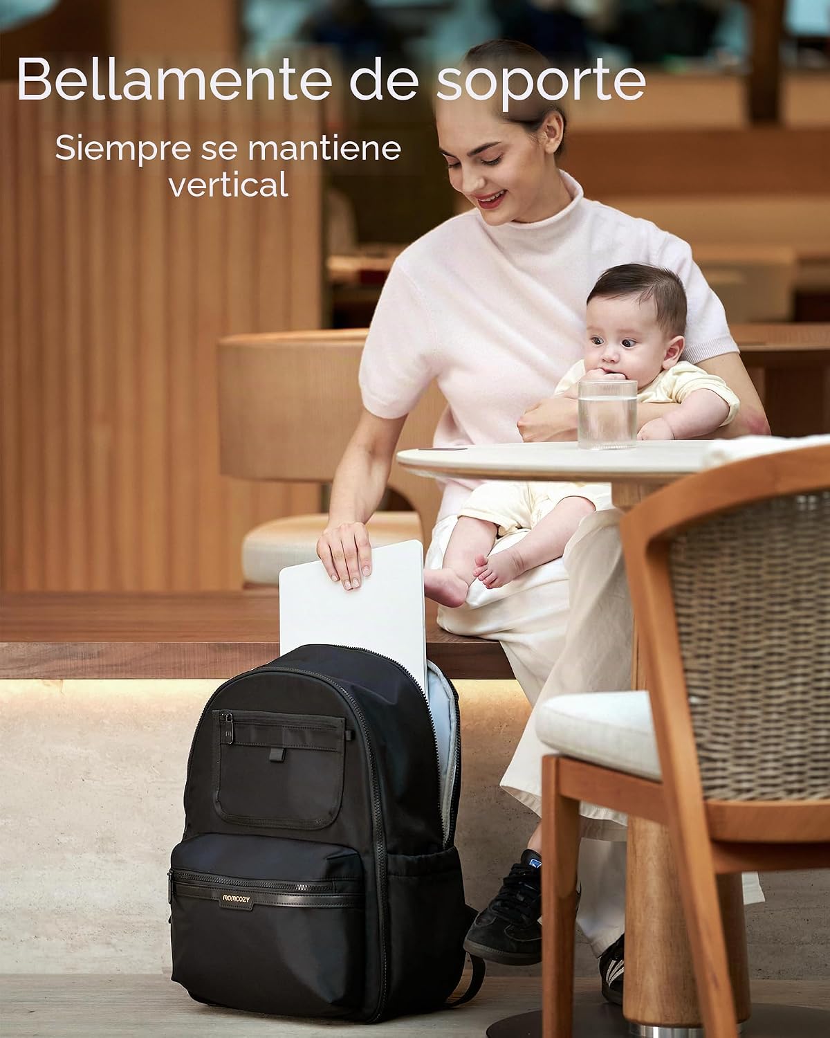 Momcozy Mochila para pañales para viajes y trabajo, impermeable y c...