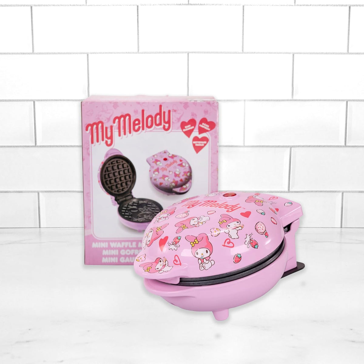 Uncanny Brands - Mini gofrera Hello Kitty My Melody - Cocina con tu...
