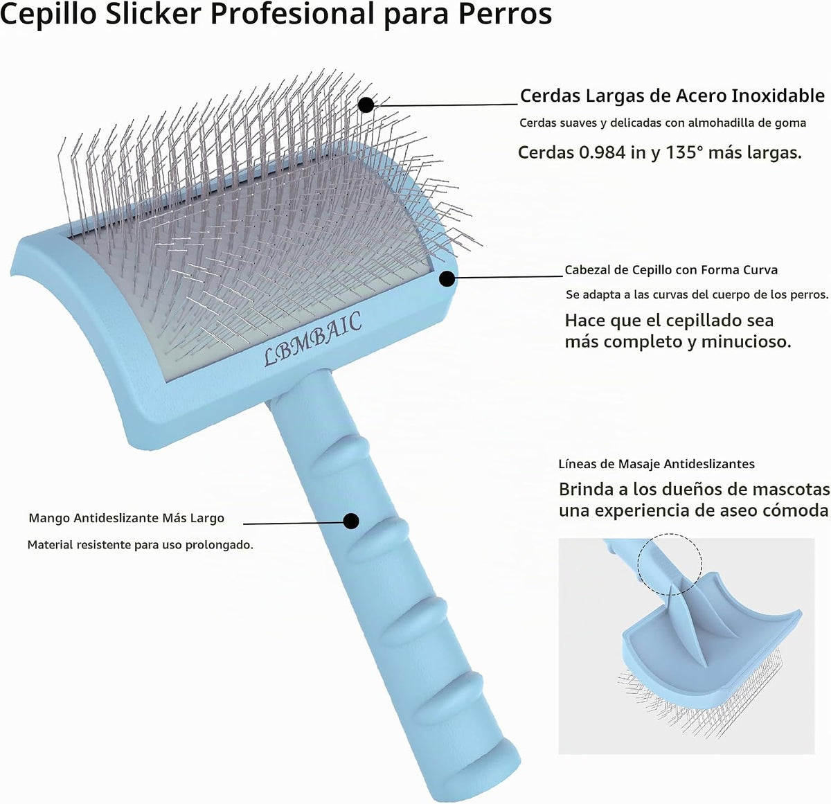 LBMBAIC Cepillo deslizante para Poodles y Goldendoodles - Cepillo c...