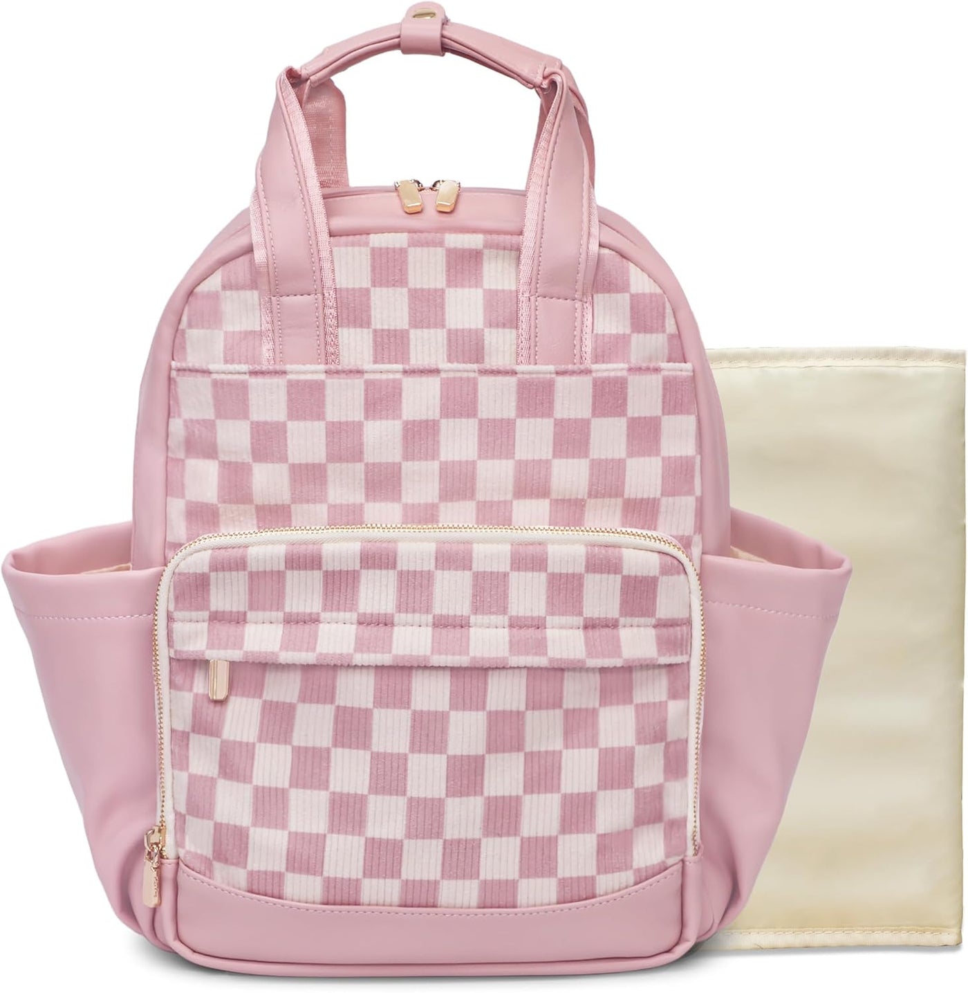 miss fong Bolsa de pañales rosa pequeña bolsa de pañales para bebé...
