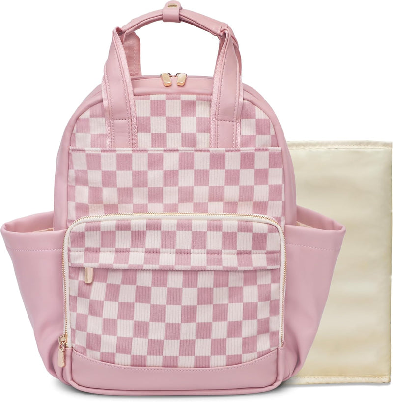 miss fong Bolsa de pañales rosa pequeña bolsa de pañales para bebé...