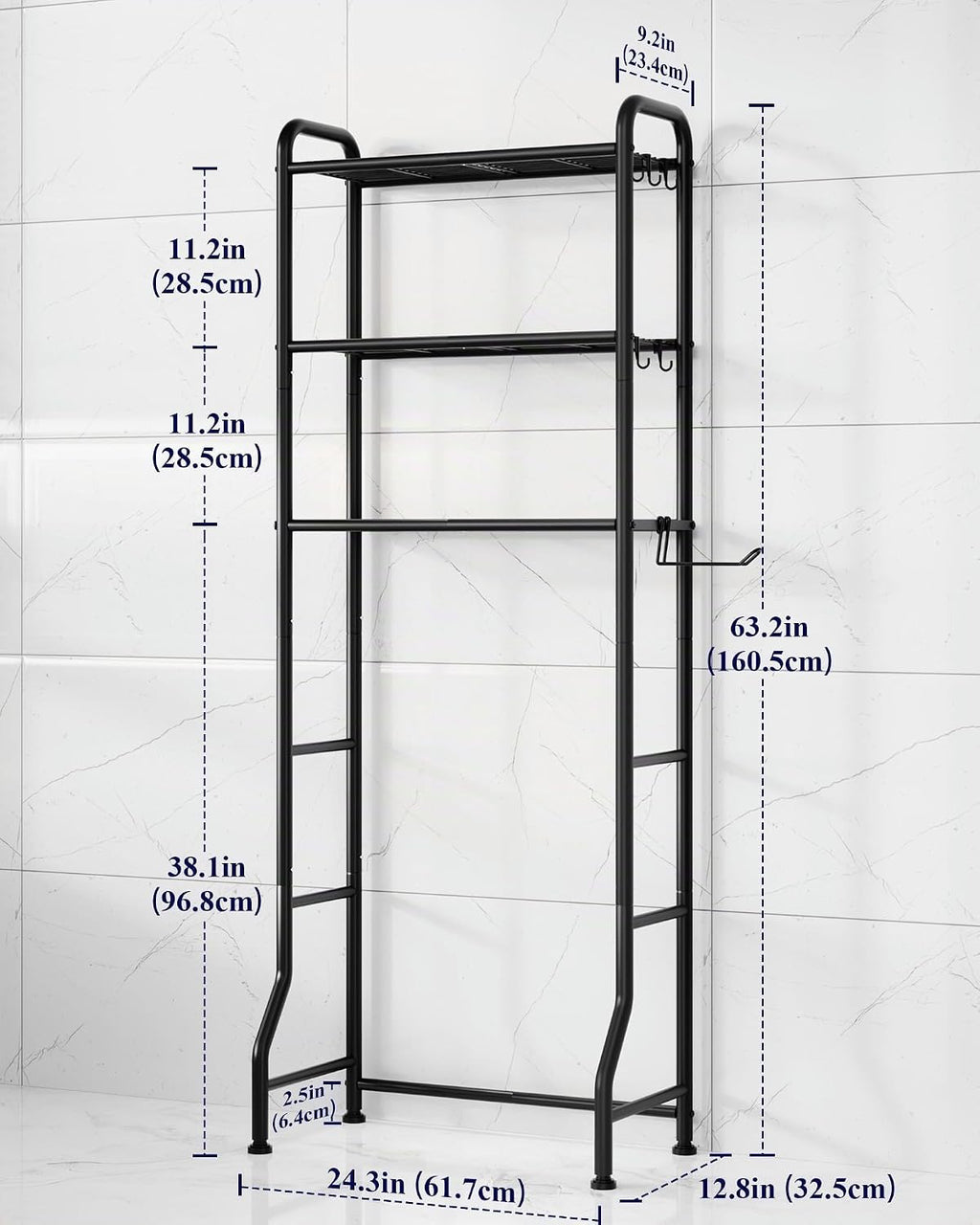 Kitsure Estante de almacenamiento sobre el inodoro, estante organiz...
