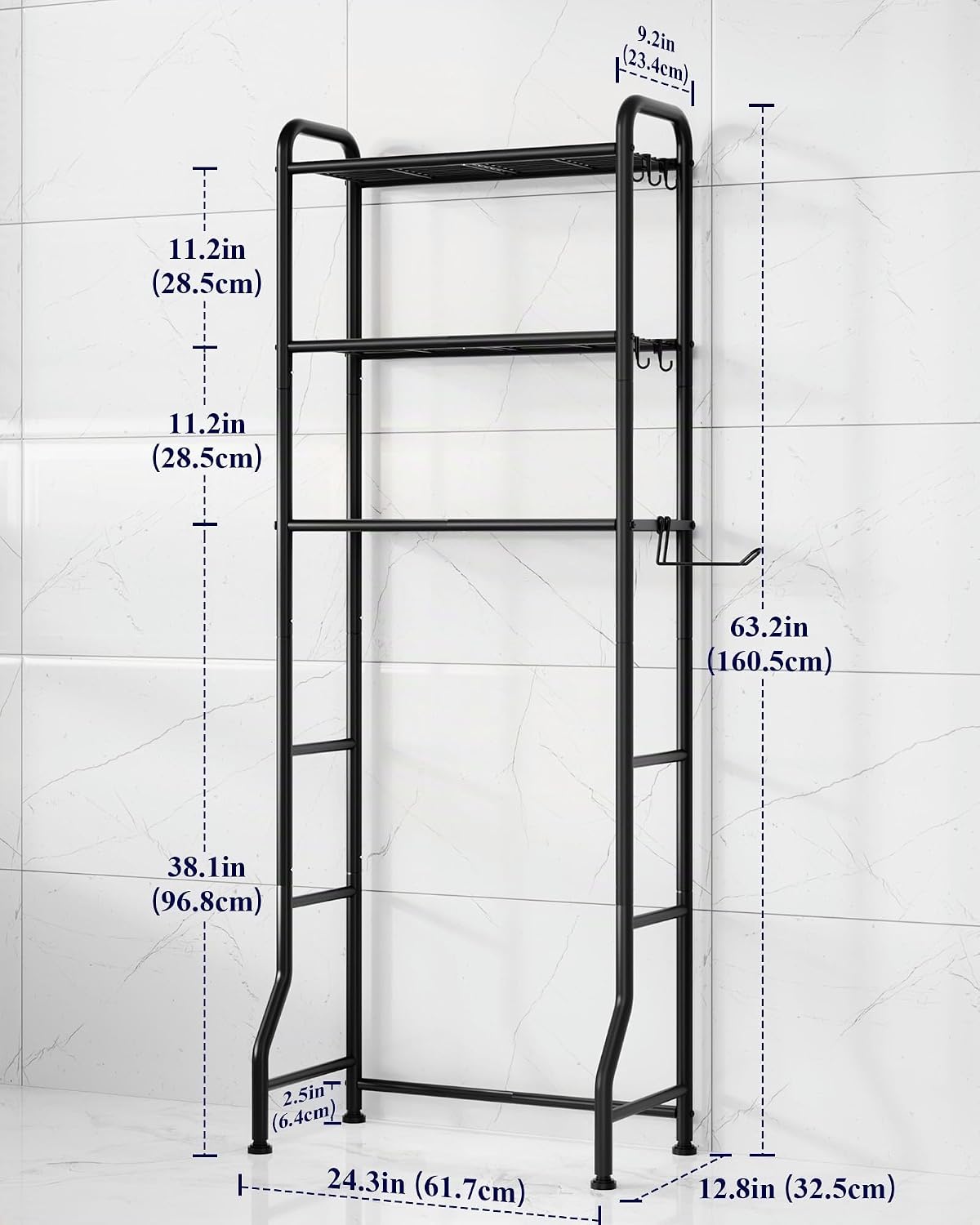Kitsure Estante de almacenamiento sobre el inodoro, estante organiz...