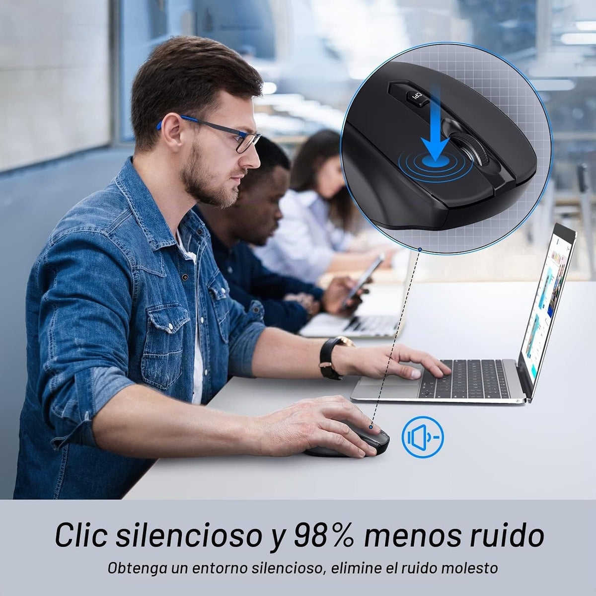 HOTWEEMS Ratón Inalámbrico, Ratón de Computadora D-09 USB Ratones I...
