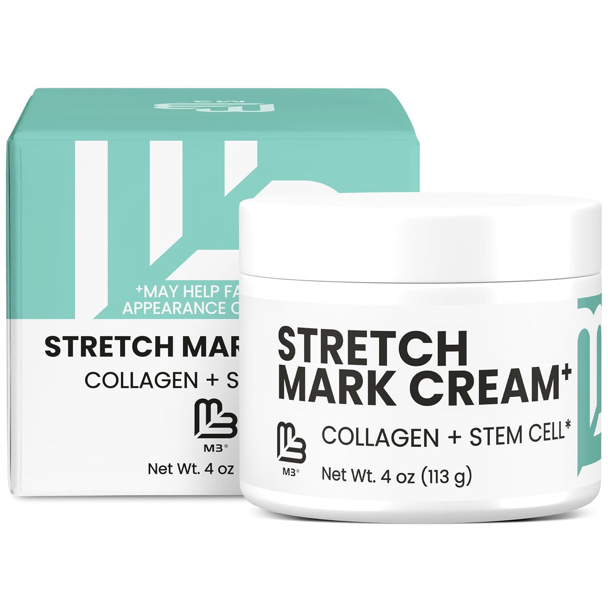 Crema para estrías M3 para el embarazo, con colágeno y célula madre...