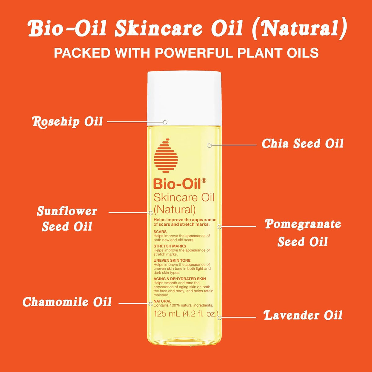 Suero de aceite corporal sin fragancia Bio-Oil para cicatrices y es...