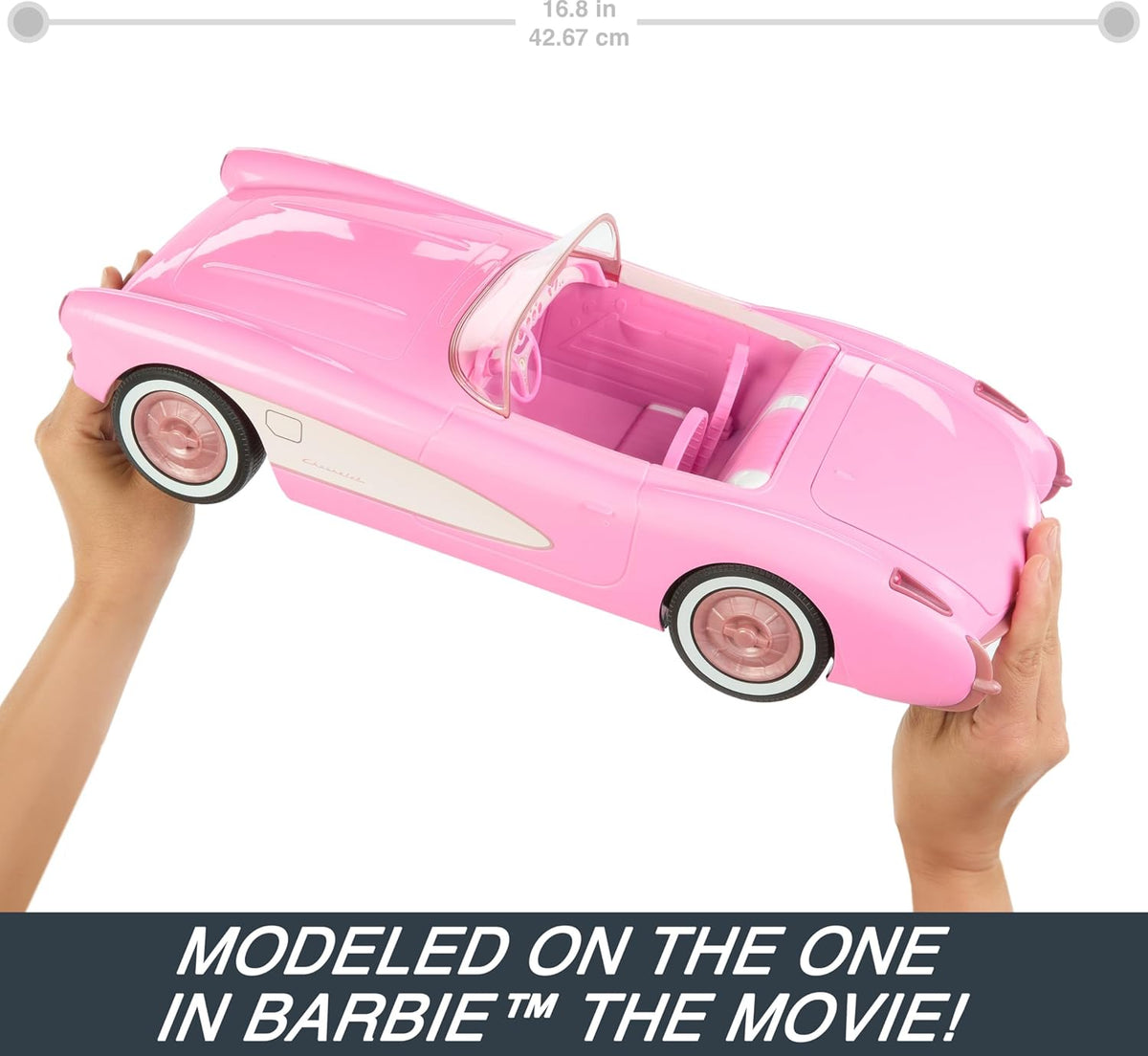 Hot Wheels Barbie RC Corvette de la película, coche de juguete con...