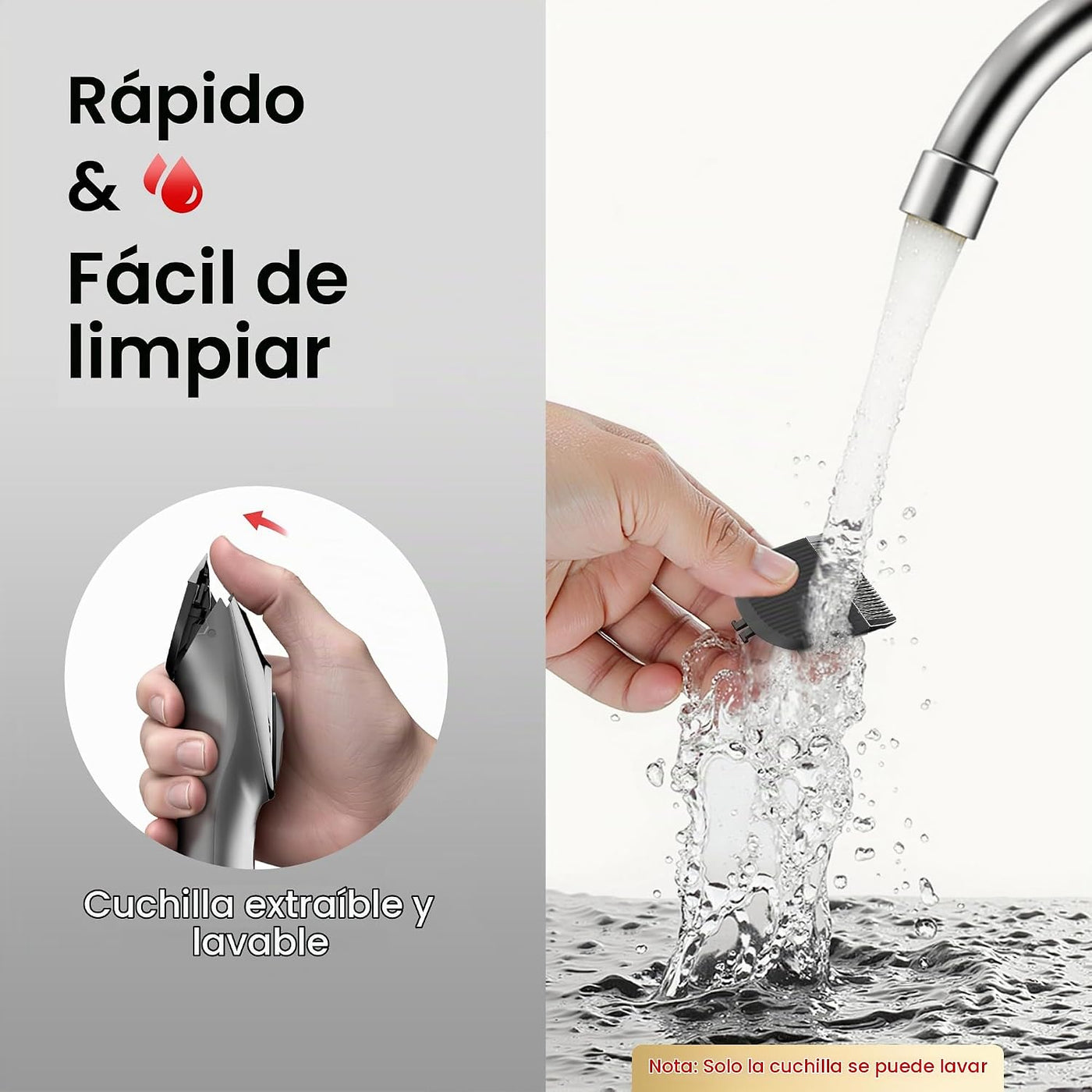 OLOV PROFESSIONAL Cortapelos para hombres, kit de cortapelos inalám...