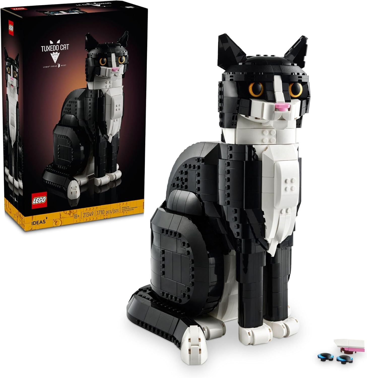 LEGO Ideas Tuxedo Cat - Juegos de construcción para adultos, mayore...