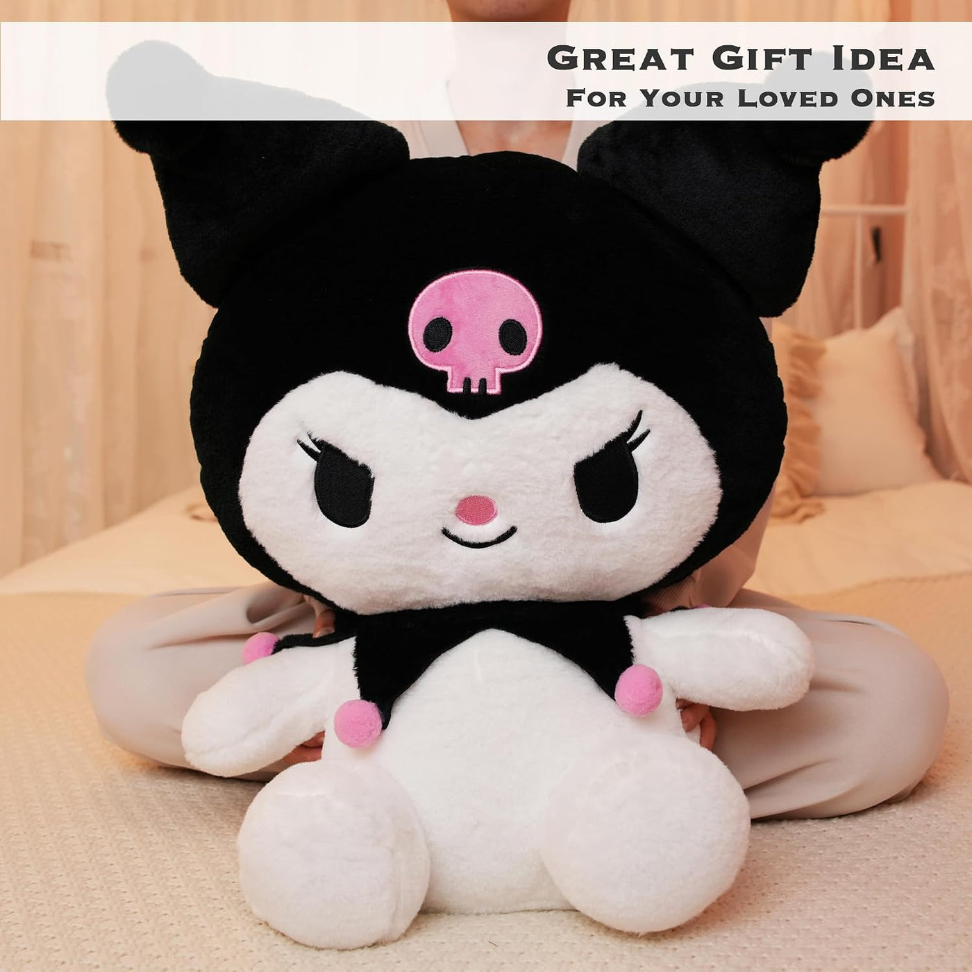 Juju - Peluche Kawaii negro (28 pulgadas), lindos animales de peluc...