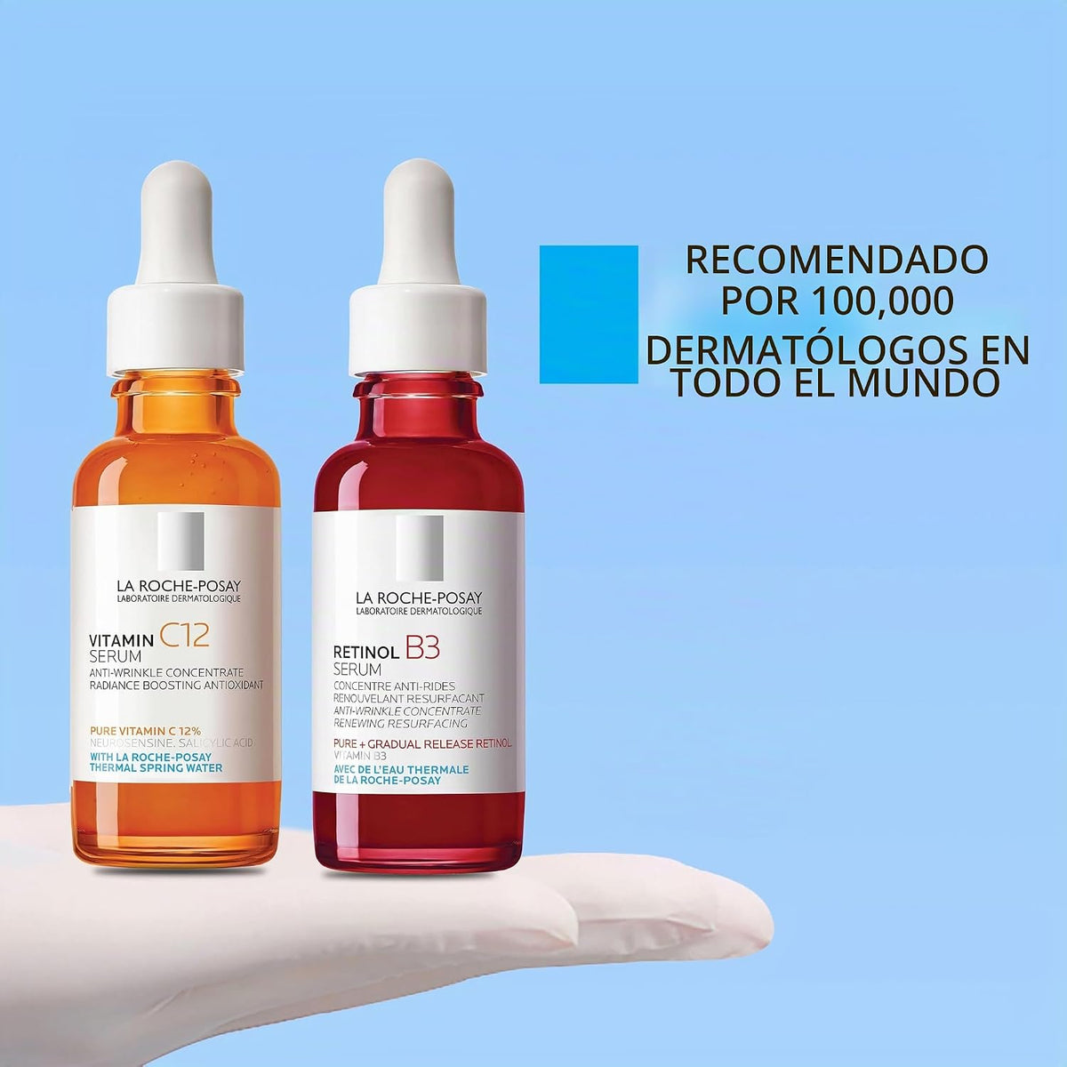 La Roche-Posay Suero puro de Vitamina C al 12% para cara con ácido...