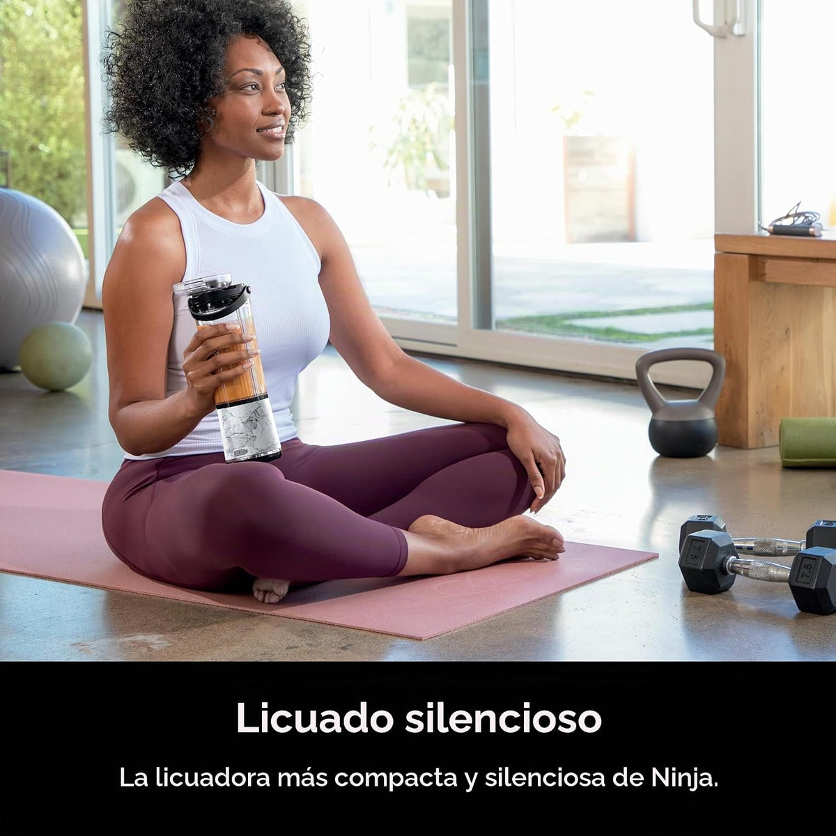 Ninja Blast Batidora portátil, sin cable, recipiente de 18oz, licua...