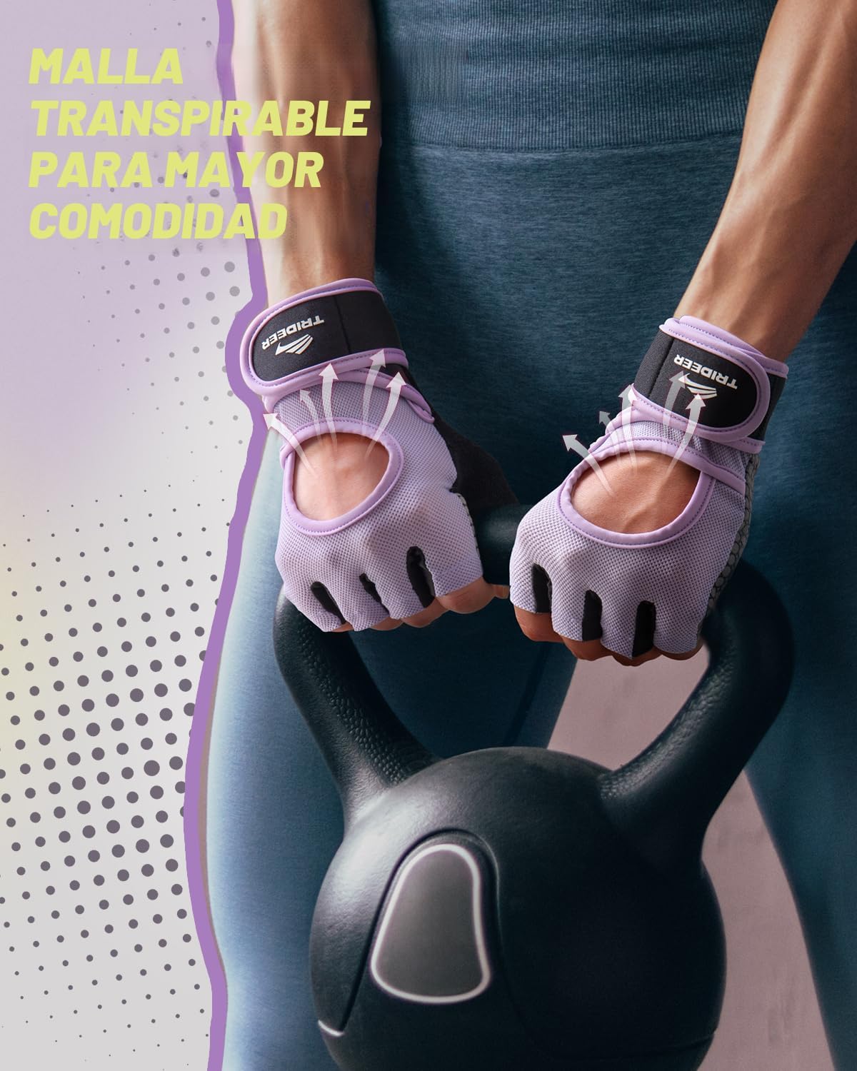 Trideer Guantes de levantamiento de pesas para mujeres y hombres |...