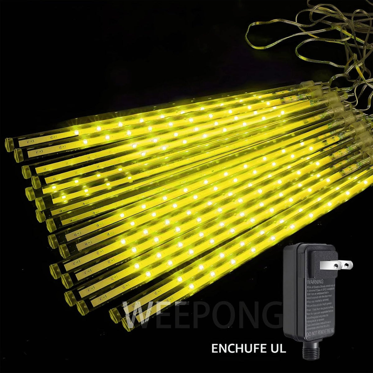 Weepong Luces de Navidad al aire libre de lluvia de meteoritos de 1...