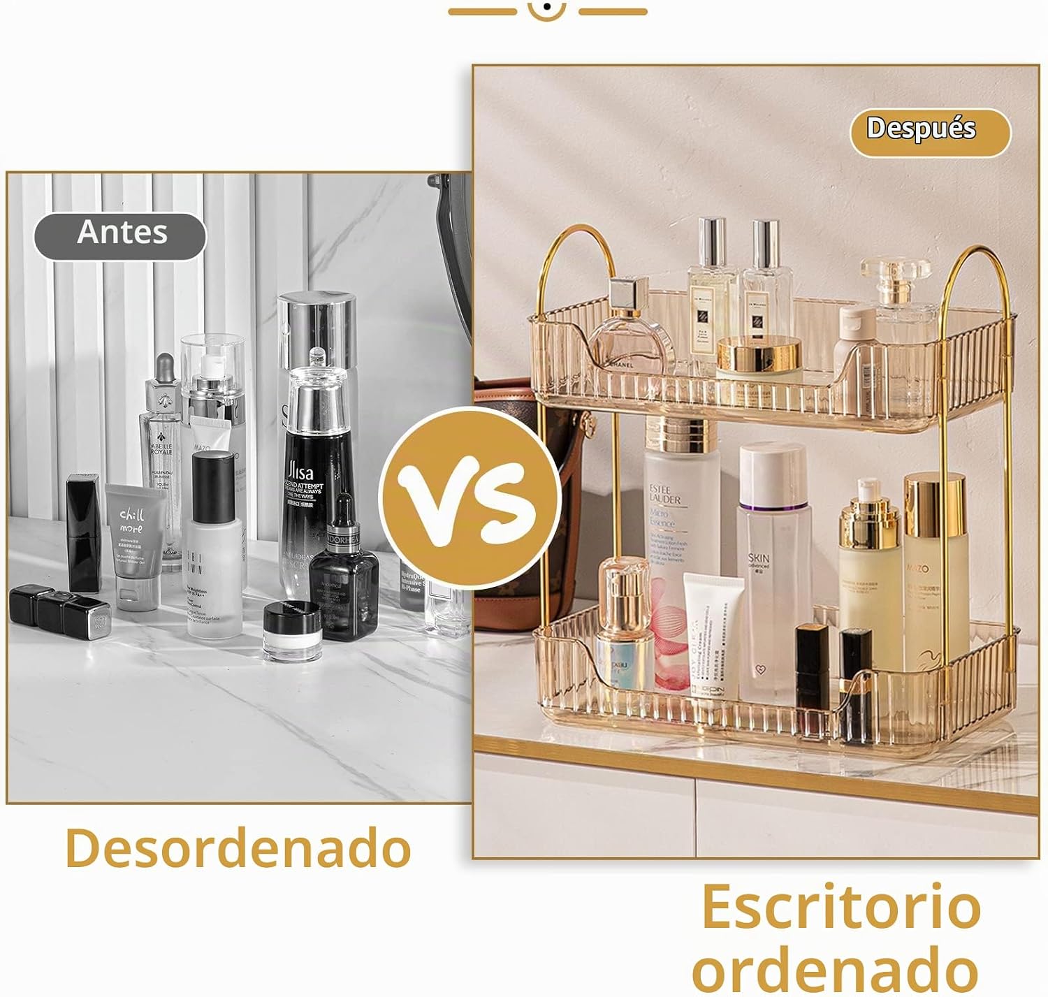 shuang qing Organizador de Baño para Encimera, Estante de Almacenam...