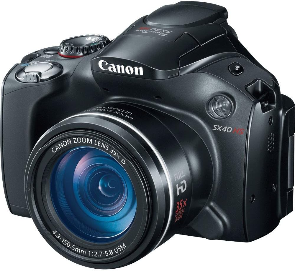 Cámara digital Canon SX40 HS, 12.1 MP, zoom con estabilizador óptic...