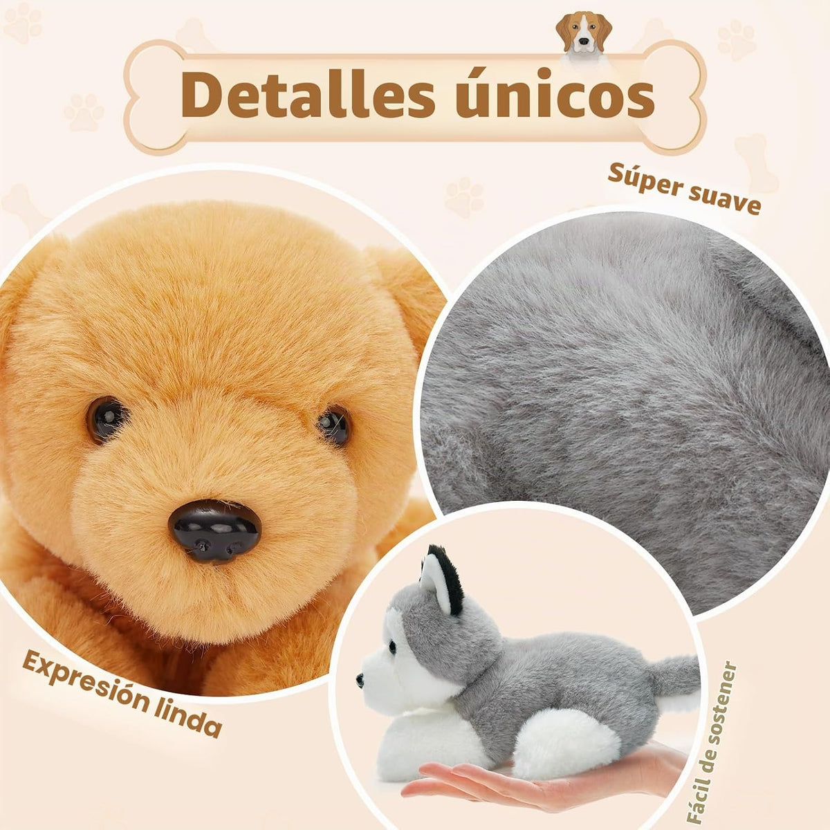 Tezituor - Juego de 6 peluches para perros a granel, 11 pulgadas |...