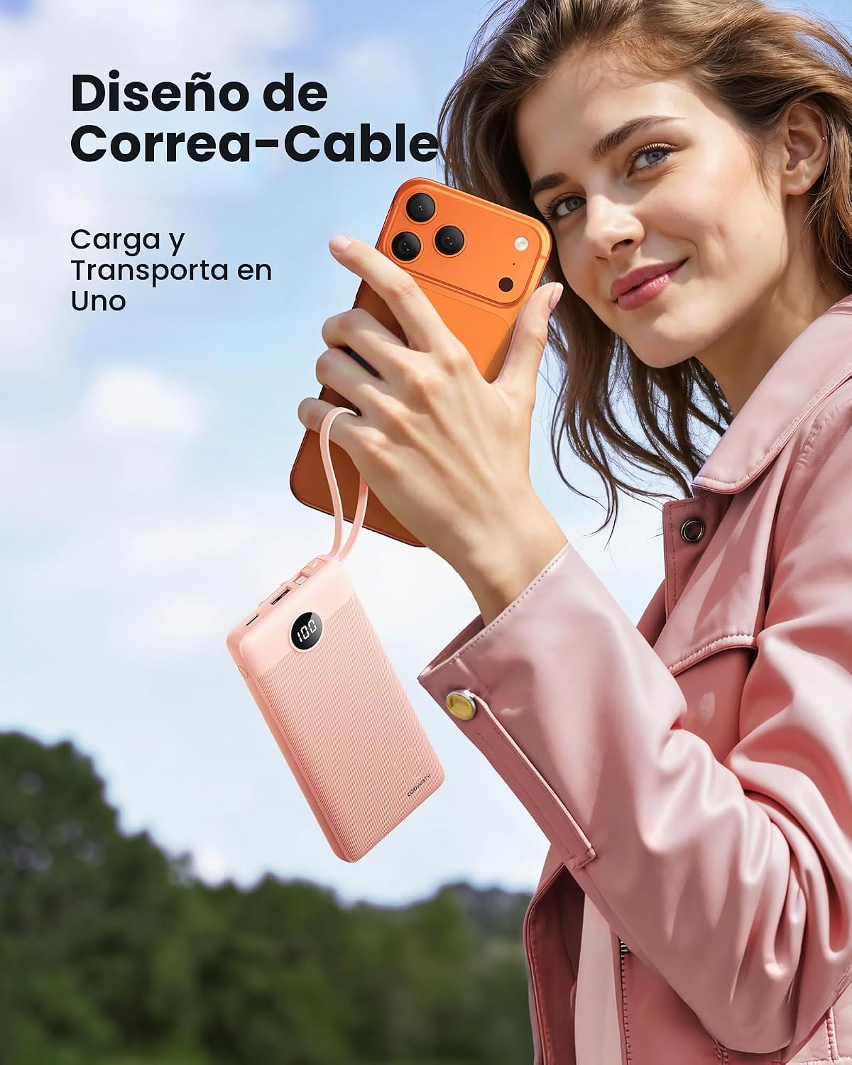 Coowisty Cargador de teléfono portátil, delgado 10000mAh Travel Ess...
