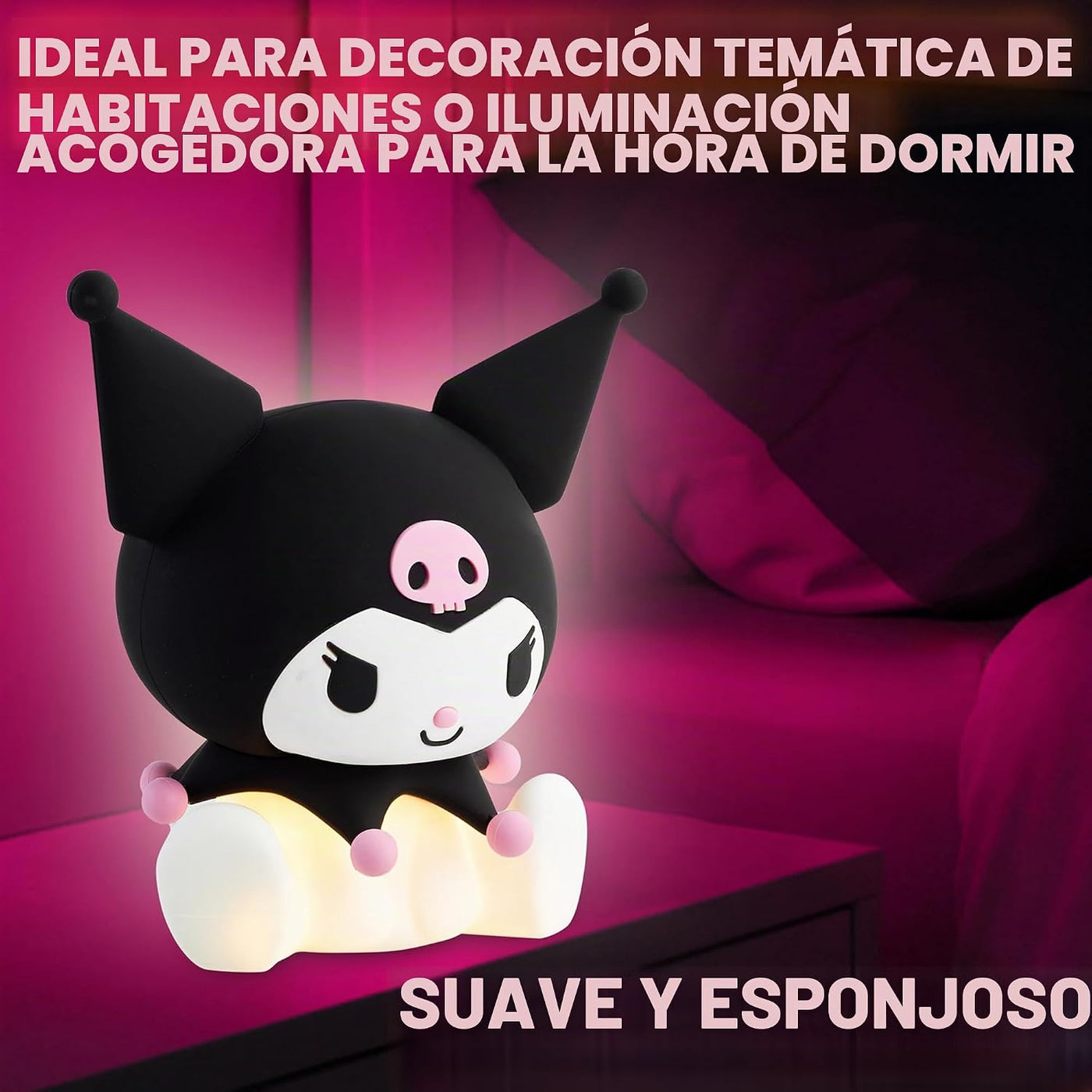 Get Trend Kuromi Sanrio - Luz nocturna de silicona para niñas, adol...