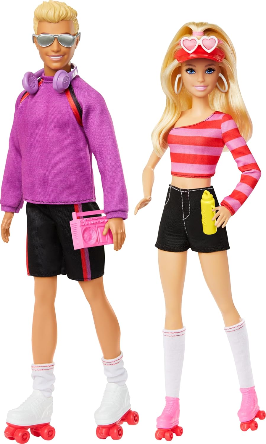 Barbie Fashionistas Patinaje Ken Set | 2 muñecas de moda con ropa y...