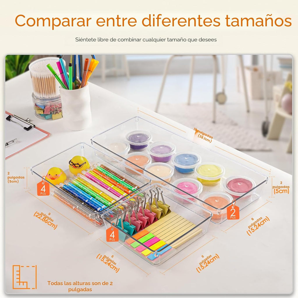 Criusia - Organizador de cajones, juego de 10 piezas de gran tamaño...