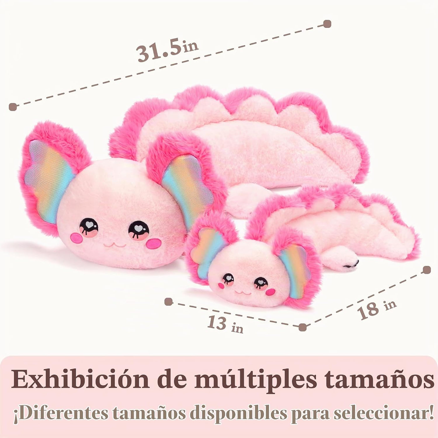 IKASA Peluche de Axolotl Grande, Animal de Peluche Suave Jumbo, 18&...