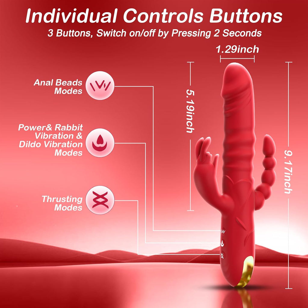SUPOLA Consolador de empuje vibrador para adultos, juguetes sexuale...