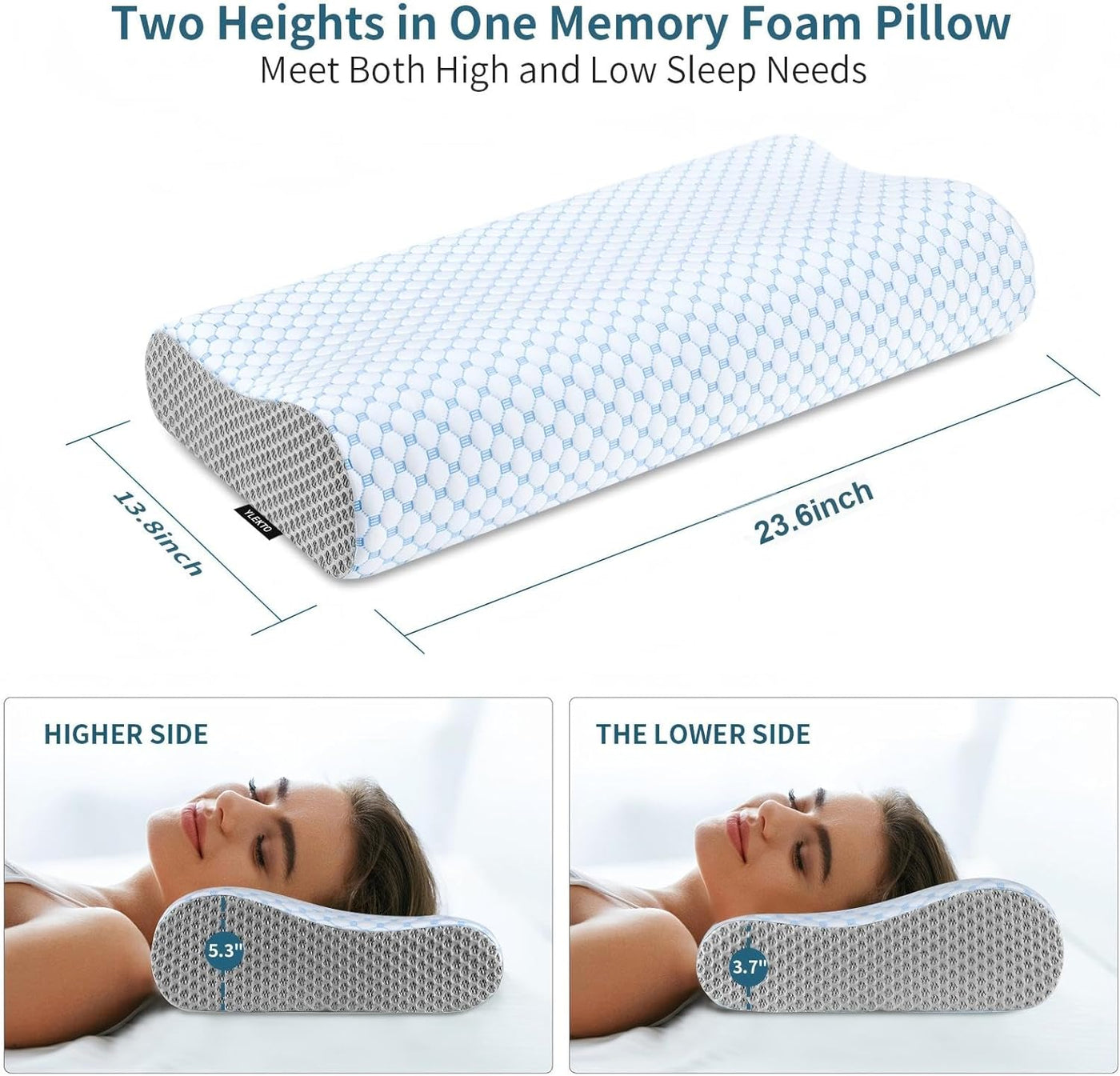 Almohada cervical para aliviar el dolor de cuello, almohadas de esp...
