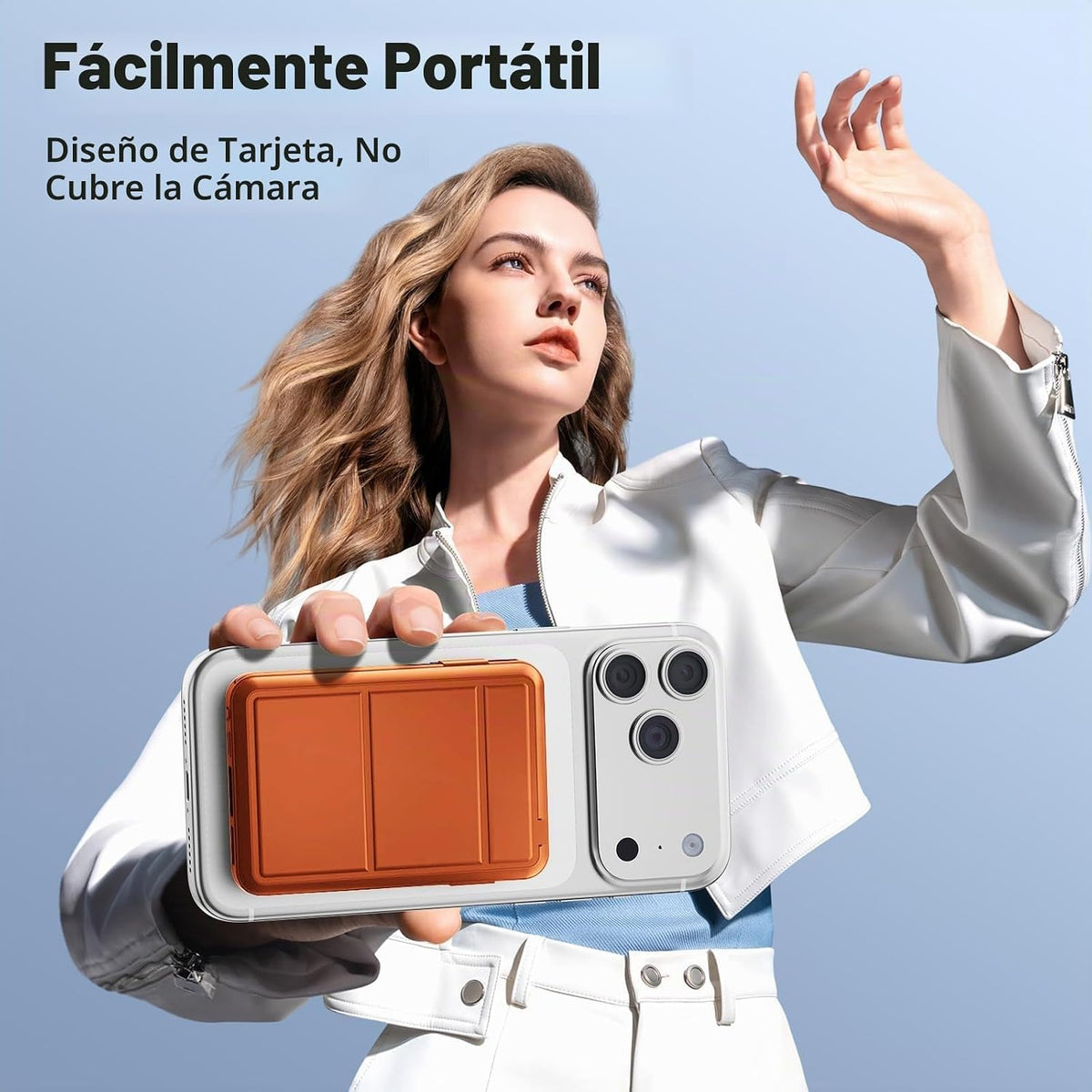 Azmuth para cargador portátil MagSafe, banco de energía magnético d...