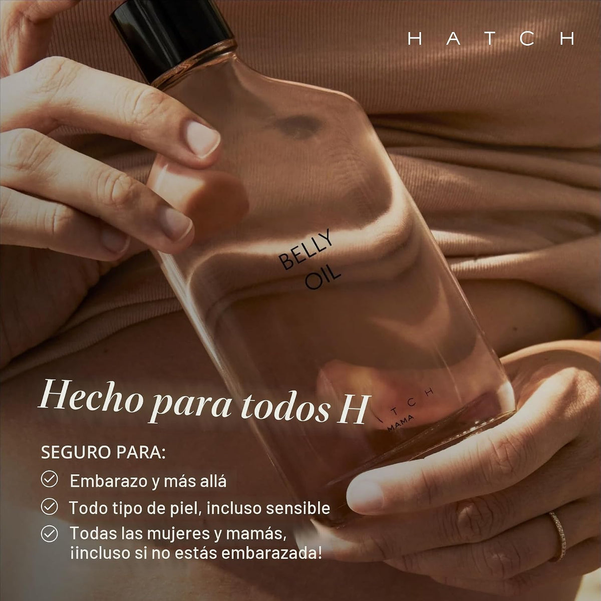 HATCH - Aceite de vientre, cuidado de la piel corporal durante el e...