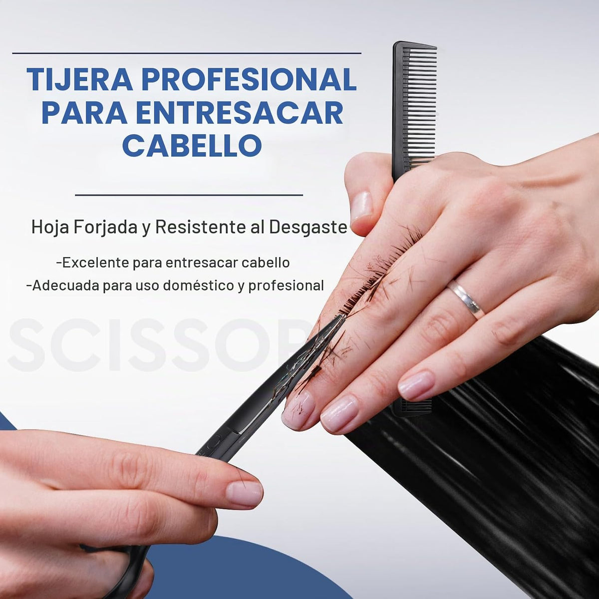 Juego de tijeras de corte de pelo JASON - kit profesional de 10 pie...