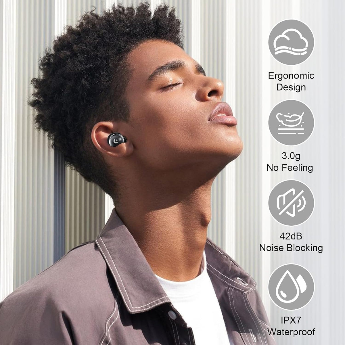 Auriculares para dormir Bluetooth 5.4 con pantalla táctil para dorm...