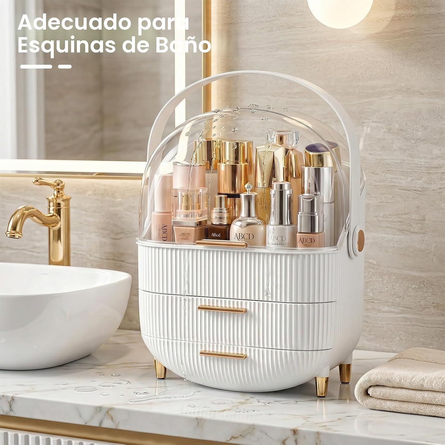 NestOrganix Organizador de maquillaje para el cuidado de la piel co...