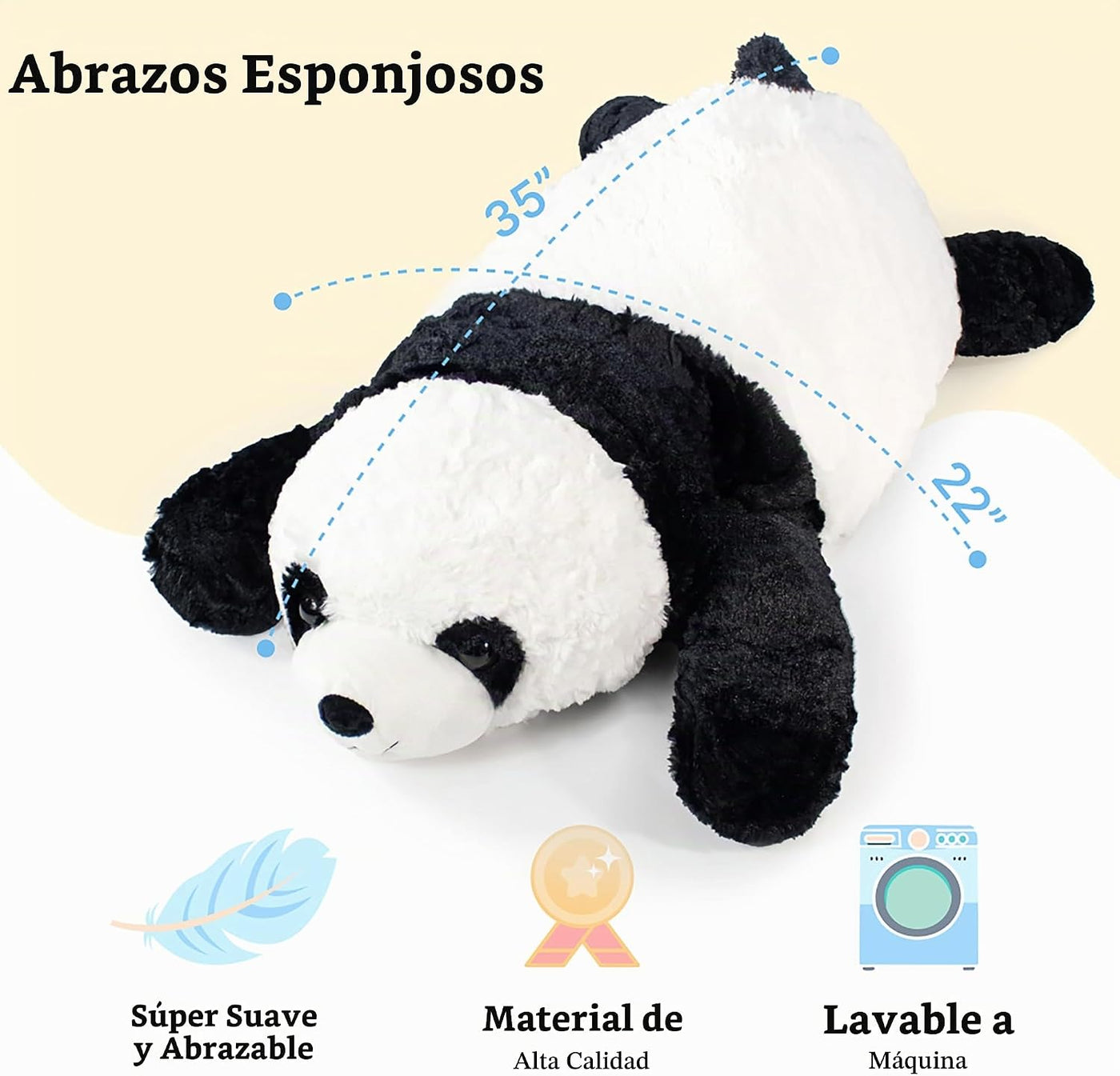 RB Royal Brooks Juguete de peluche extra grande para abrazar, almoh...