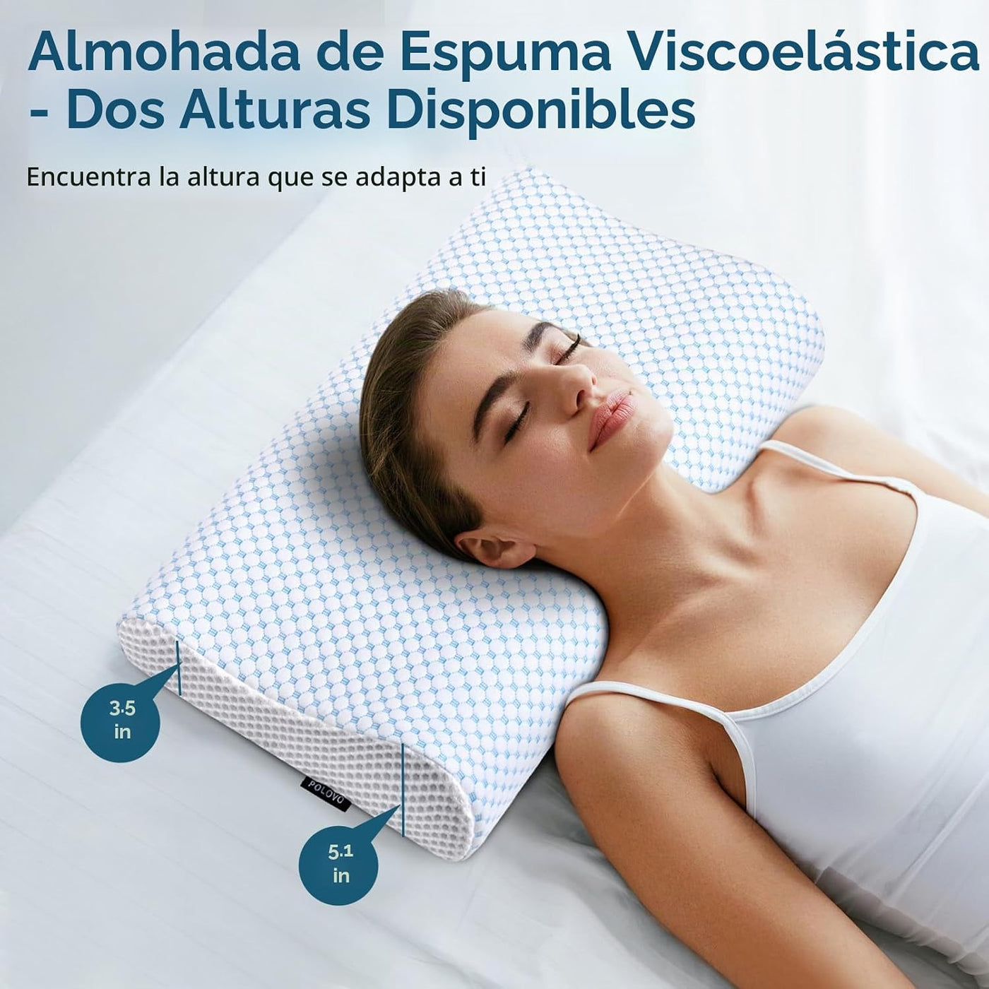 Almohadas de Espuma Viscoelástica Almohada para el Cuello para Aliv...