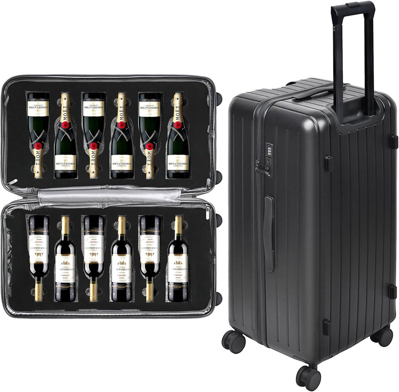 CNZLYZOY Wine Luggage - Maleta de vino aprobada por aerolíneas de 6...