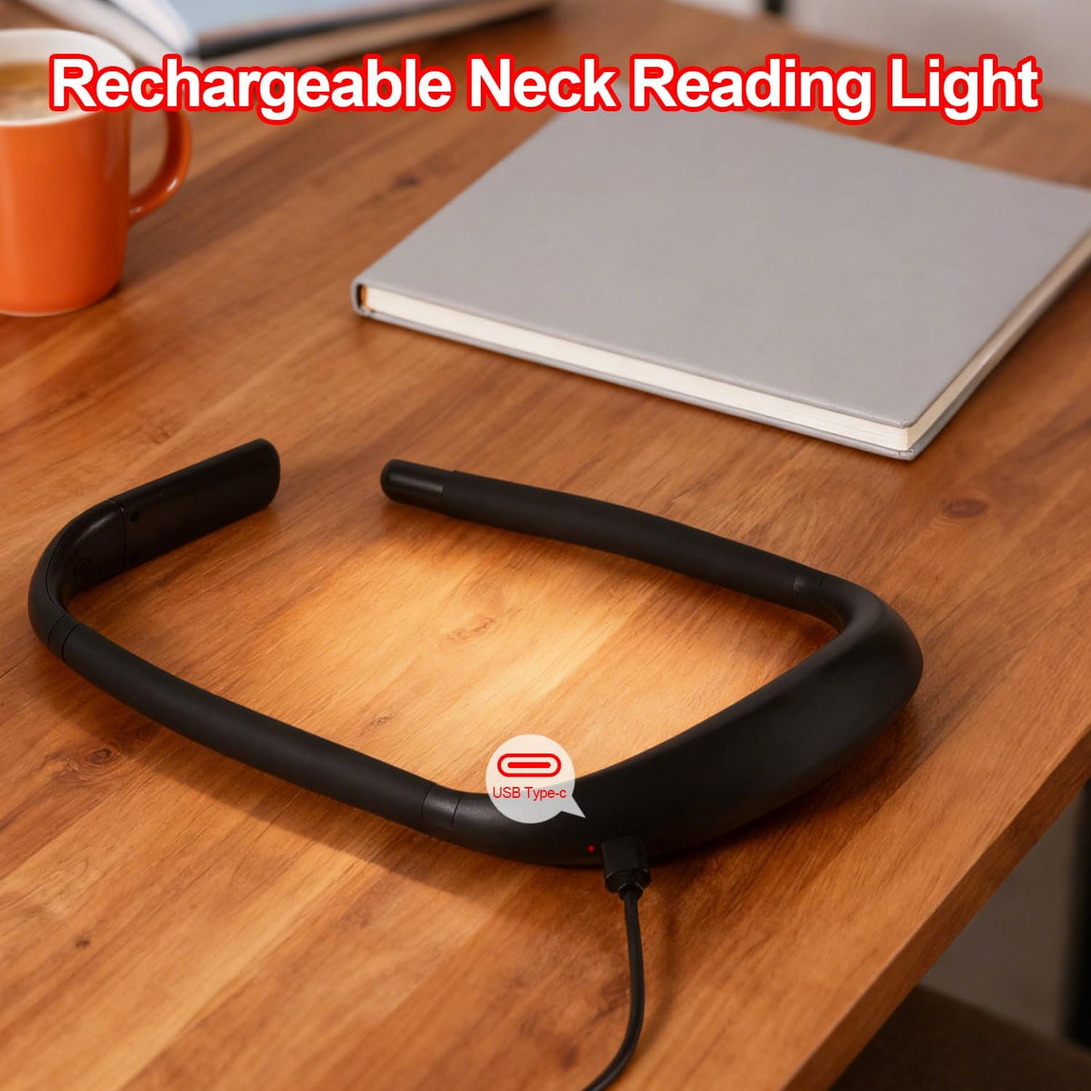 Finezeal Luz de lectura de cuello rojo de 630 nm, luz azul cero, re...