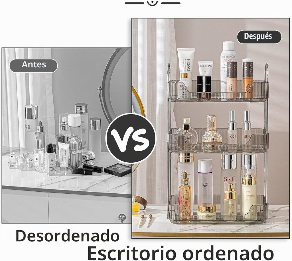 Shuang Qing - Organizador de 3 niveles gris para encimera - Organiz...