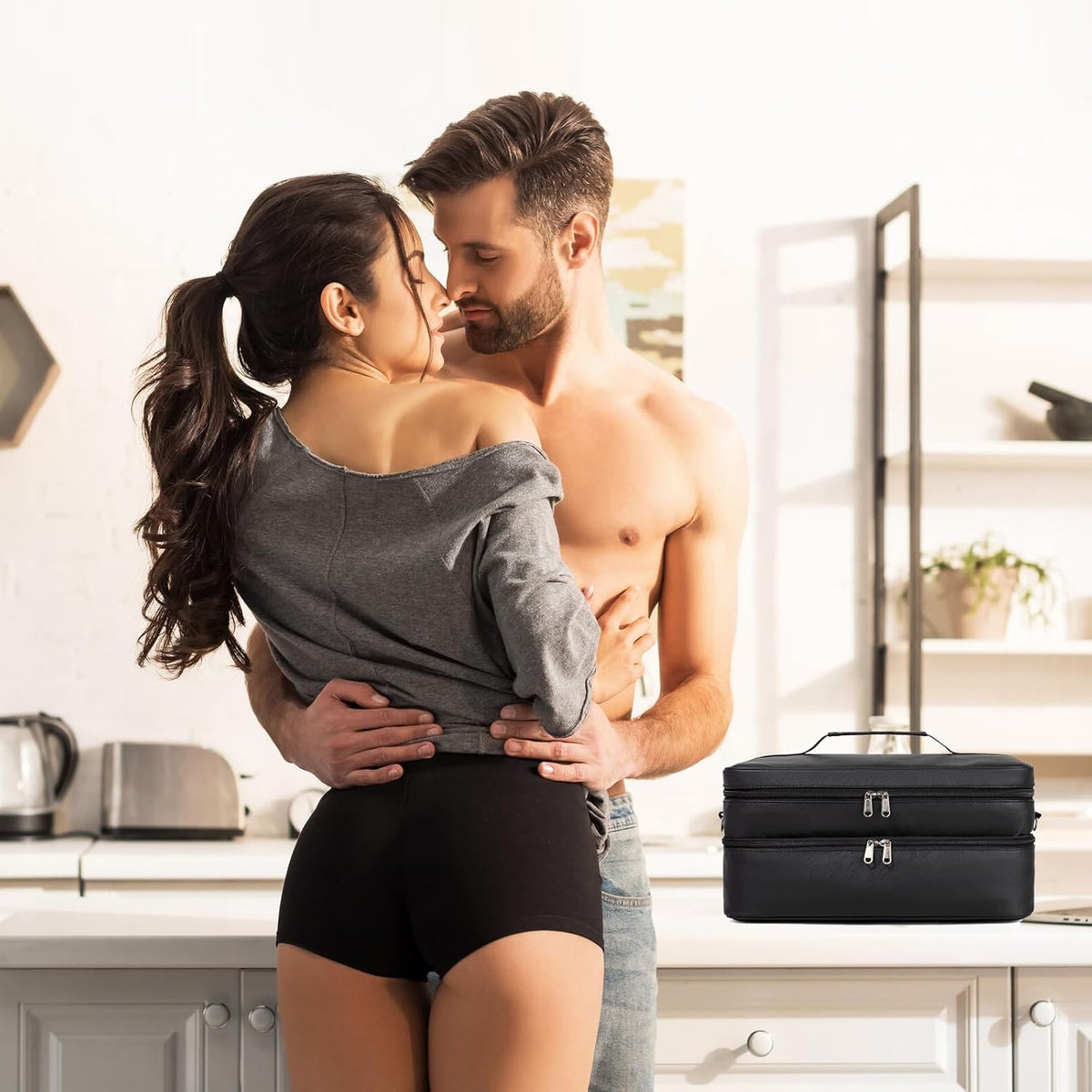 Bolsa de almacenamiento de juguetes sexuales con cerradura, caja de...