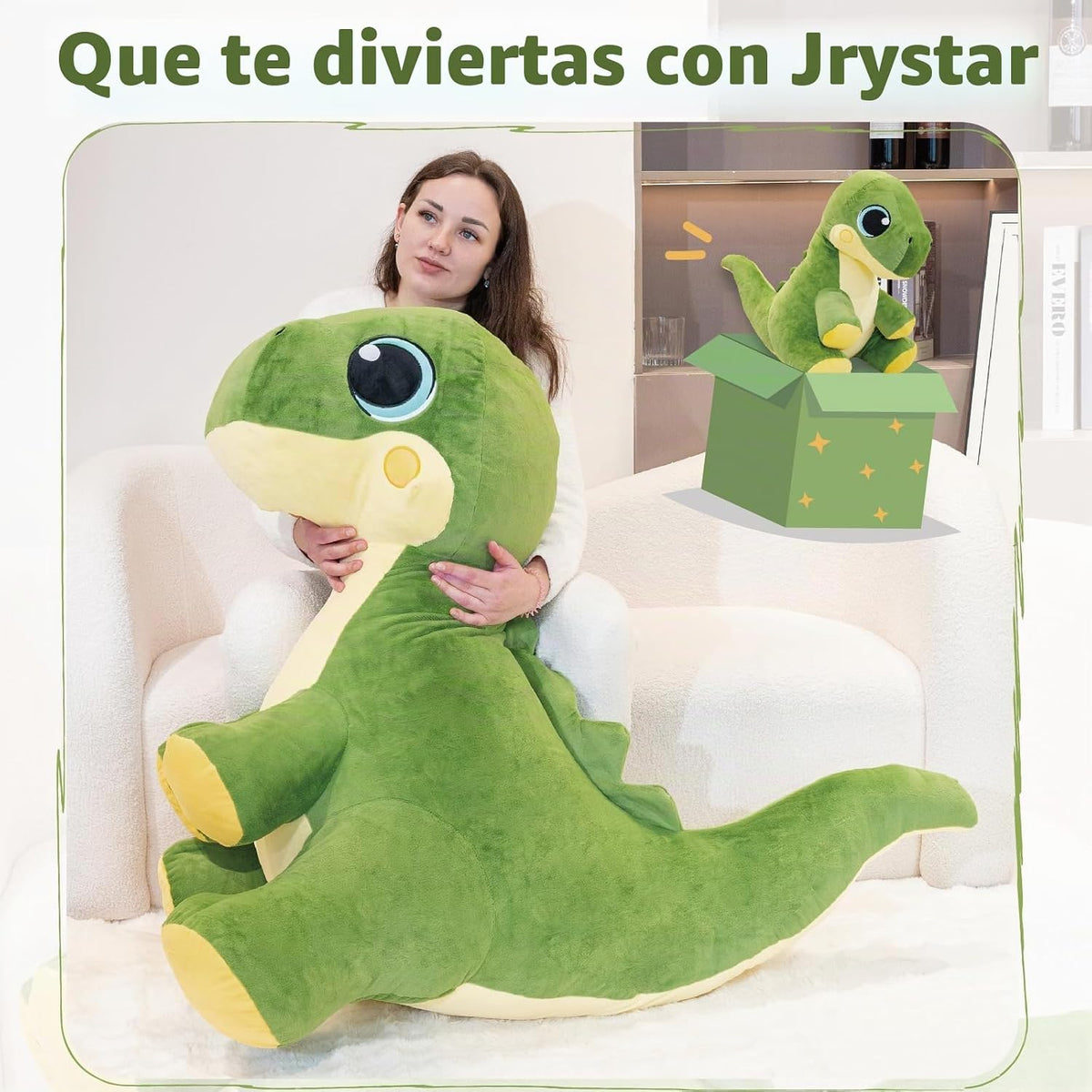 Jrystar 31" Animales de peluche grandes de dinosaurio para niño...