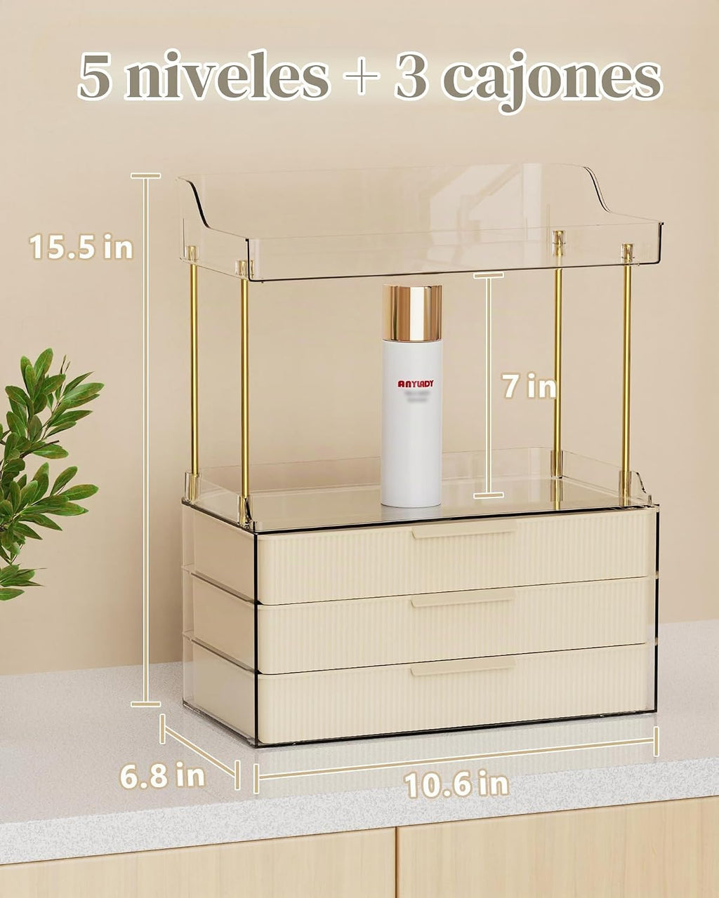 Anylady Organizadores y Almacenamiento de Baño y Organizador de Maq...