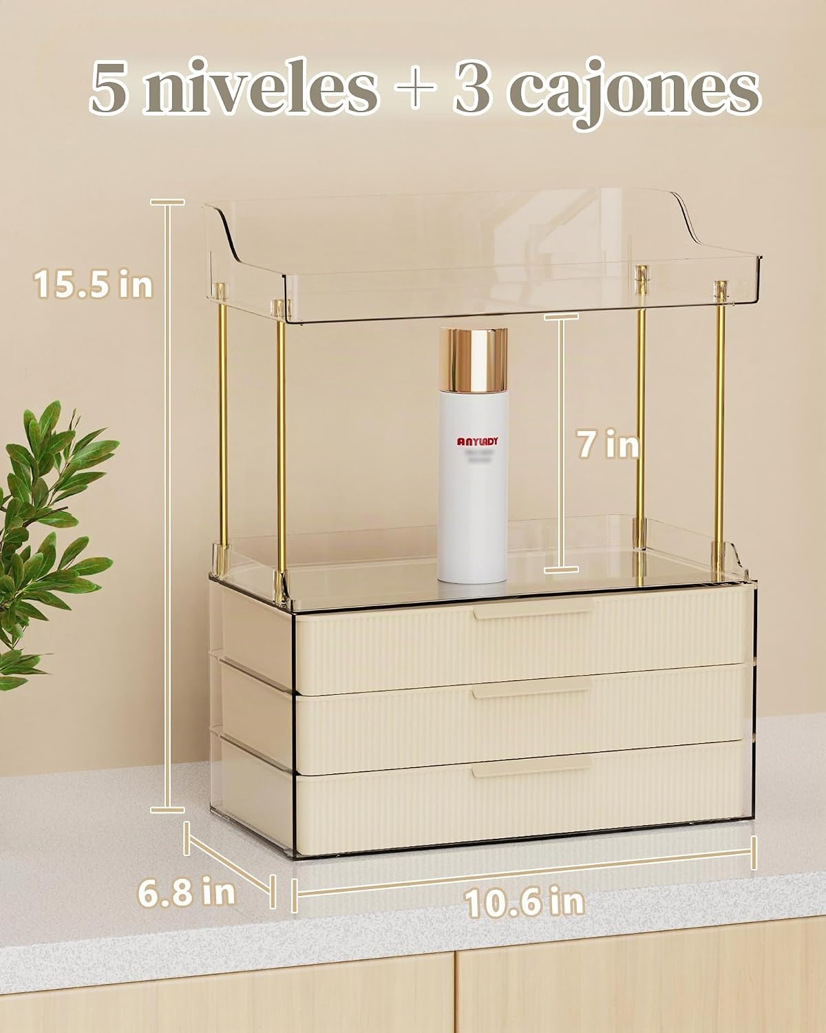 Anylady Organizadores y Almacenamiento de Baño y Organizador de Maq...