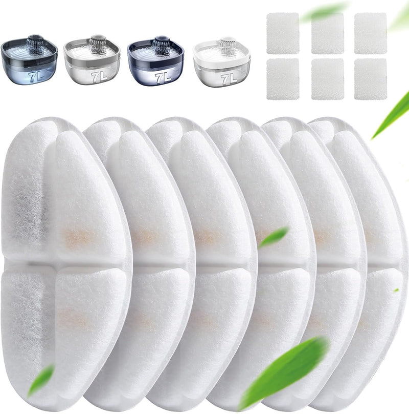 Paquete de 6 filtros y 6 esponjas de bomba FEELNEEDY solo para (FN-...