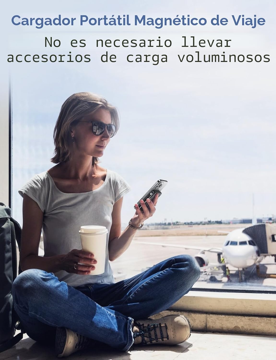 Cargador portátil magnético 10000mAh, banco de energía 20W con cabl...