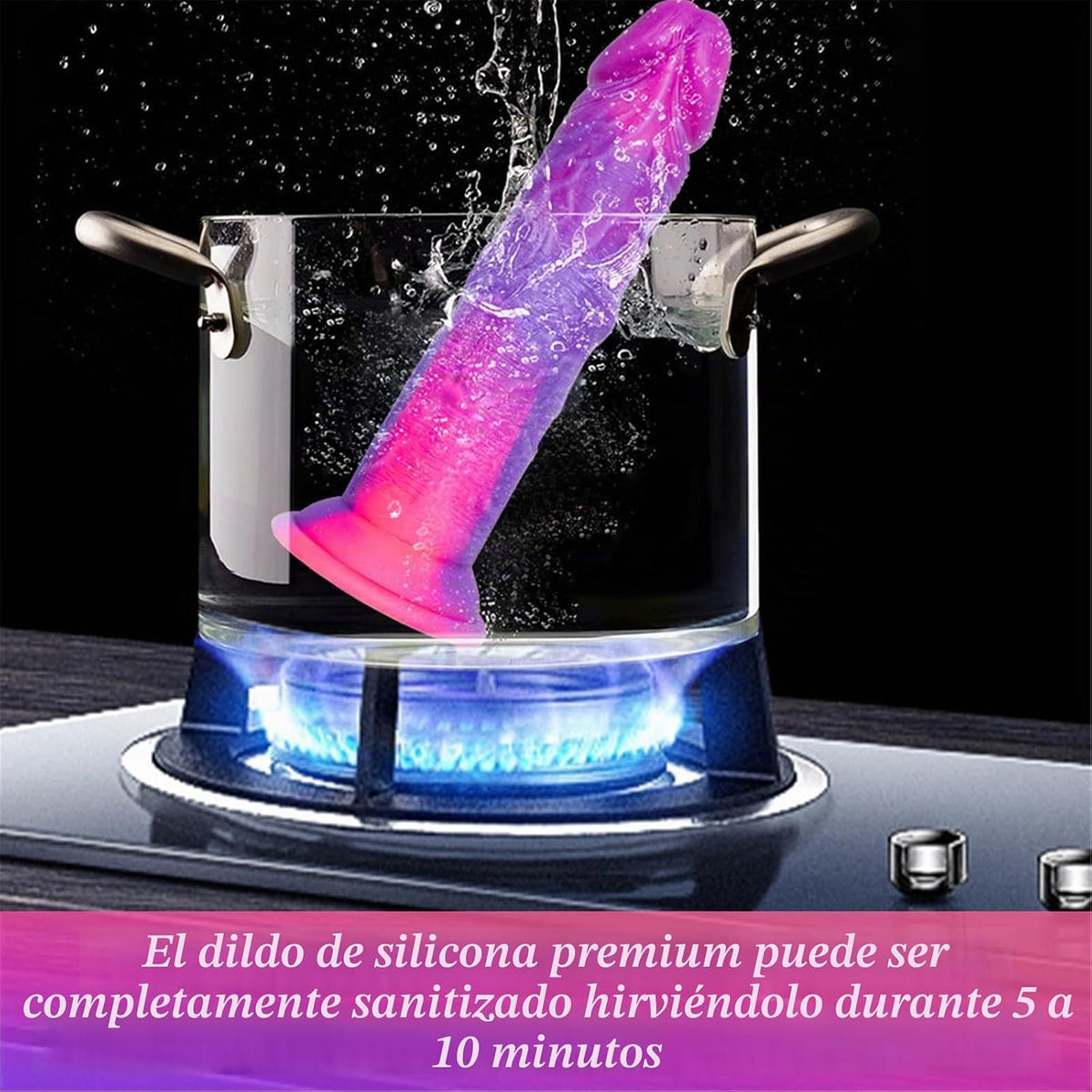 Set de consoladores de silicona líquida con ventosa (17.8 cm, 20.3...