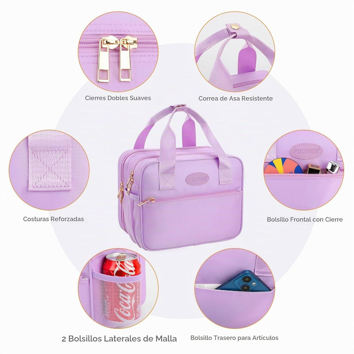 PIIOSER Bolsa de viaje enfriadora de leche materna con bolsa de hie...