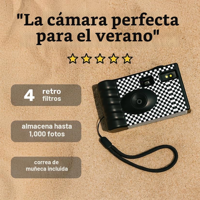 LENSY Cámara digital sin pantalla | Cuatro filtros integrados | Rec...