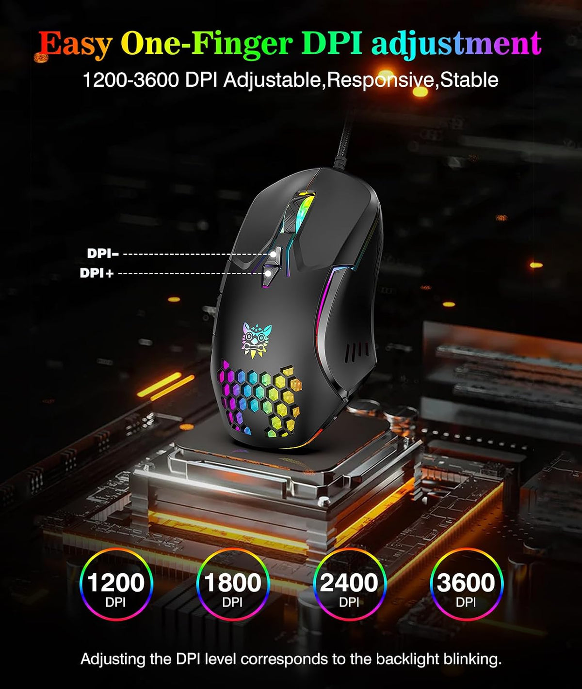 Teclado inalámbrico de tres modos y mouse para juegos de PC con cable