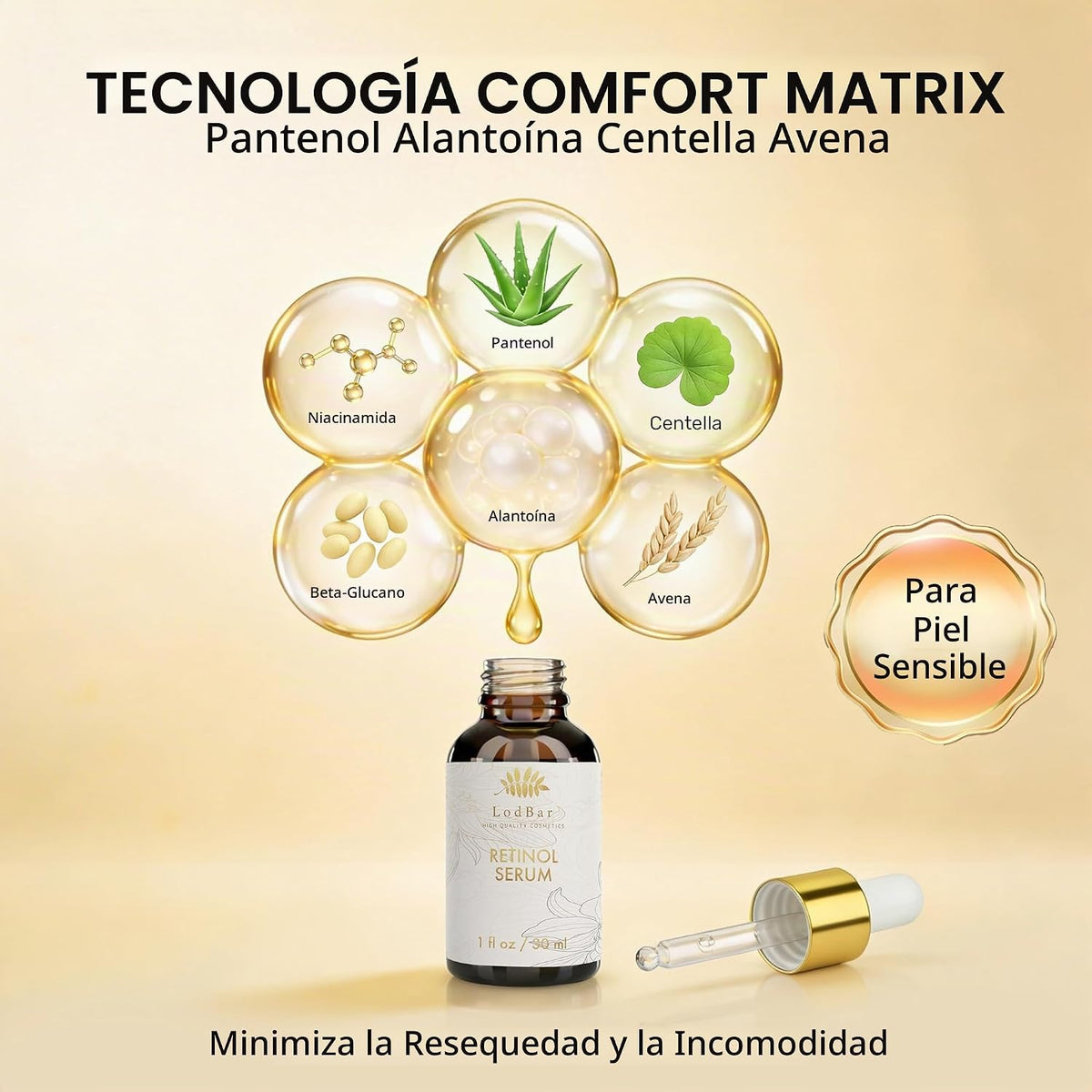 Lodbar Suero de retinol para cara, Bakuchiol Retinol Rejuvenation A...